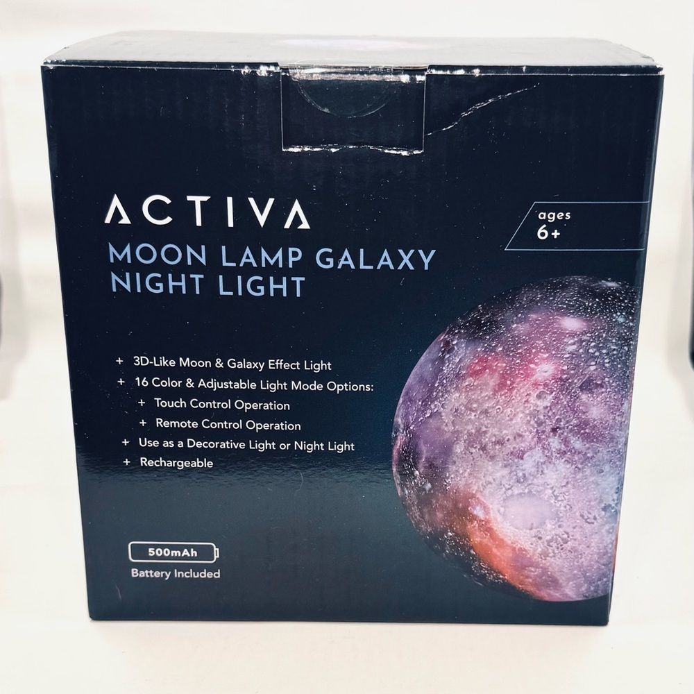 ACTIVA Color Changing Moon Lamp New In Box W/Remote Control Limited Edition